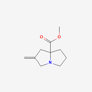 molecular formula C10H15NO2 B13910331 Methyl 2-methylenetetrahydro-1H-pyrrolizine-7a(5H)-carboxylate 