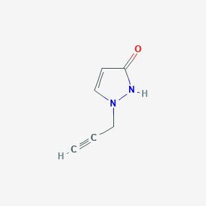 molecular formula C6H6N2O B13910345 2-prop-2-ynyl-1H-pyrazol-5-one 