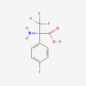 (2S)-2-amino-3,3,3-trifluoro-2-(4-iodophenyl)propanoic acid