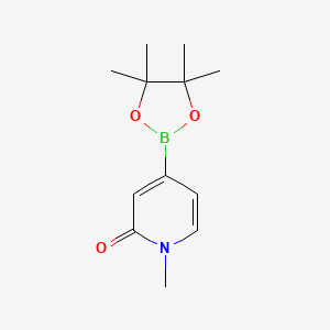 molecular formula C12H18BNO3 B1391038 1-Methyl-4-(4,4,5,5-tetramethyl-1,3,2-dioxaborolan-2-YL)pyridin-2(1H)-one CAS No. 1160790-84-0