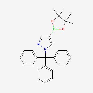 molecular formula C28H29BN2O2 B1391041 4-(4,4,5,5-Tetramethyl-[1,3,2]dioxaborolan-2-yl)-1-trityl-1H-pyrazole CAS No. 863238-73-7