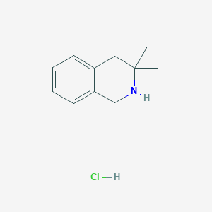 molecular formula C11H16ClN B1391044 3,3-Dimethyl-1,2,3,4-tetrahydroisoquinoline hydrochloride CAS No. 153396-85-1