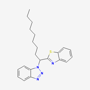 molecular formula C22H26N4S B13910448 2-(1-(1H-Benzo[d][1,2,3]triazol-1-yl)nonyl)benzo[d]thiazole 