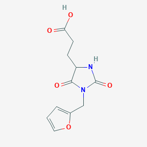 3-[1-(2-Furylmethyl)-2,5-dioxoimidazolidin-4-yl]propanoic acid