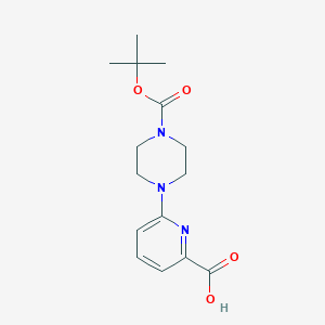 molecular formula C15H21N3O4 B13910460 6-(4-Tert-butoxycarbonylpiperazin-1-YL)pyridine-2-carboxylic acid 