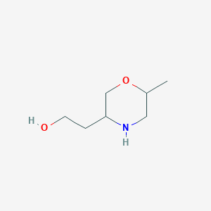 molecular formula C7H15NO2 B13910478 2-(6-Methylmorpholin-3-yl)ethanol 