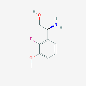 molecular formula C9H12FNO2 B13910506 (S)-2-Amino-2-(2-fluoro-3-methoxyphenyl)ethan-1-ol 