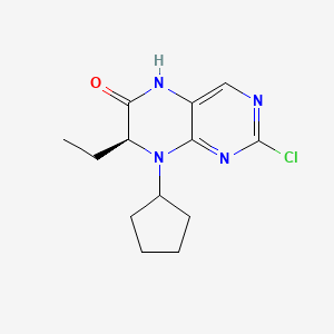 (7S)-2-chloro-8-cyclopentyl-7-ethyl-5,7-dihydropteridin-6-one