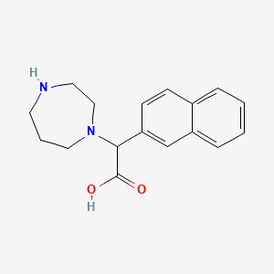 molecular formula C17H20N2O2 B13910542 2-(1,4-Diazepan-1-YL)-2-(2-naphthyl)acetic acid 