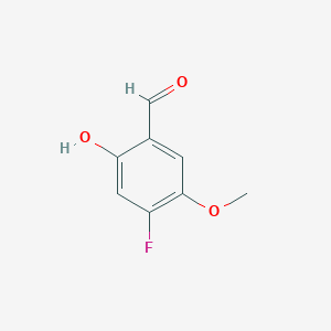 molecular formula C8H7FO3 B13910547 4-Fluoro-2-hydroxy-5-methoxybenzaldehyde 