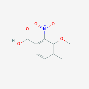 molecular formula C9H9NO5 B1391056 3-Methoxy-4-methyl-2-nitrobenzoic acid CAS No. 57281-77-3