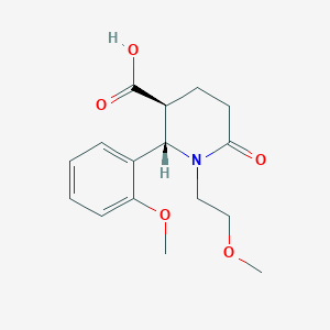 1-(2-Methoxyethyl)-2-(2-methoxyphenyl)-6-oxo-3-piperidinecarboxylic acid
