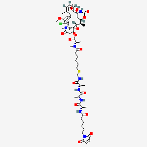 [(1S,2R,3S,5S,6S,16Z,18Z,20R,21S)-11-chloro-21-hydroxy-12,20-dimethoxy-2,5,9,16-tetramethyl-8,23-dioxo-4,24-dioxa-9,22-diazatetracyclo[19.3.1.110,14.03,5]hexacosa-10,12,14(26),16,18-pentaen-6-yl] (2S)-2-[6-[[[(2S)-2-[[(2R)-2-[[(2S)-2-[6-(2,5-dioxopyrrol-1-yl)hexanoylamino]propanoyl]amino]propanoyl]amino]propanoyl]amino]methylsulfanyl]hexanoyl-methylamino]propanoate