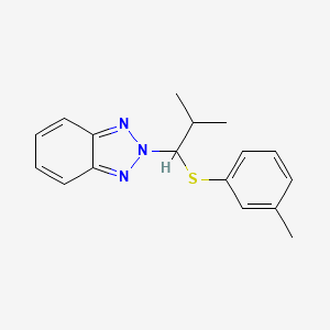 2-{2-methyl-1-[(3-methylphenyl)sulfanyl]propyl}-2H-benzotriazole