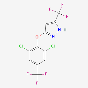 3-[2,6-dichloro-4-(trifluoromethyl)phenoxy]-5-(trifluoromethyl)-1H-pyrazole