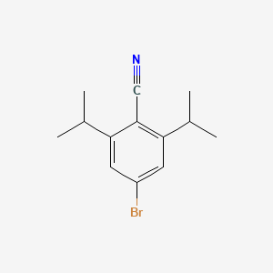 molecular formula C13H16BrN B13910662 4-Bromo-2,6-diisopropylbenzonitrile 