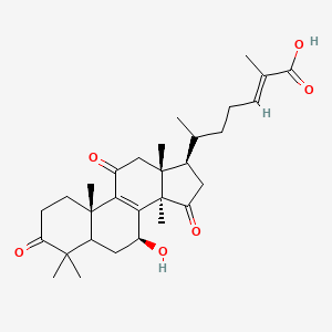 (E)-6-[(7S,10S,13R,14R,17R)-7-hydroxy-4,4,10,13,14-pentamethyl-3,11,15-trioxo-1,2,5,6,7,12,16,17-octahydrocyclopenta[a]phenanthren-17-yl]-2-methylhept-2-enoic acid