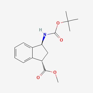 Methyl trans-3-(tert-butoxycarbonylamino)indane-1-carboxylate