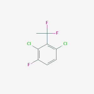 molecular formula C8H5Cl2F3 B1391074 1,3-Dichloro-2-(1,1-difluoroethyl)-4-fluorobenzene CAS No. 1138444-99-1
