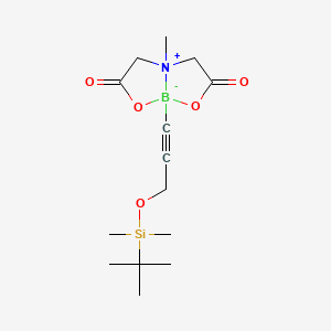 1-[3-[Tert-butyl(dimethyl)silyl]oxyprop-1-ynyl]-5-methyl-2,8-dioxa-5-azonia-1-boranuidabicyclo[3.3.0]octane-3,7-dione