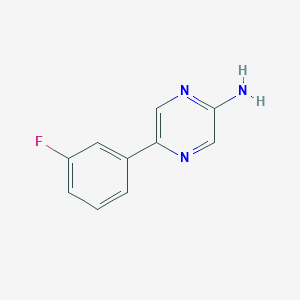 molecular formula C10H8FN3 B1391079 5-(3-Fluorophenyl)pyrazin-2-amine CAS No. 947592-32-7