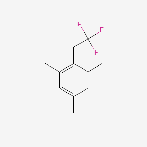 molecular formula C11H13F3 B1391082 1,3,5-三甲基-2-(2,2,2-三氟乙基)苯 CAS No. 1099597-84-8