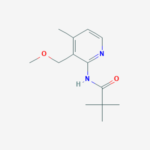 molecular formula C13H20N2O2 B13910827 N-[3-(methoxymethyl)-4-methylpyridin-2-yl]-2,2-dimethylpropanamide 