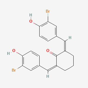 molecular formula C20H16Br2O3 B13910832 2,6-Bis(3-bromo-4-hydroxybenzylidene)cyclohexanone 