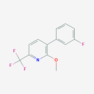 molecular formula C13H9F4NO B1391087 3-(3-Fluorophenyl)-2-methoxy-6-(trifluoromethyl)pyridine CAS No. 1214347-58-6