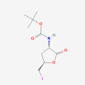 tert-butyl N-[(3S,5S)-5-(iodomethyl)-2-oxooxolan-3-yl]carbamate