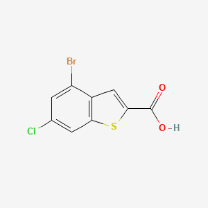 molecular formula C9H4BrClO2S B13910907 4-Bromo-6-chlorobenZo[b]thiophene-2-carboxylic acid 