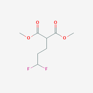 molecular formula C8H12F2O4 B13910918 Dimethyl 2-(3,3-difluoropropyl)propanedioate 