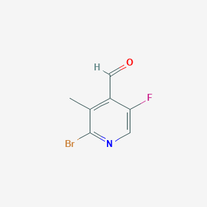 molecular formula C7H5BrFNO B13910922 2-Bromo-5-fluoro-3-methylpyridine-4-carbaldehyde CAS No. 2489461-17-6