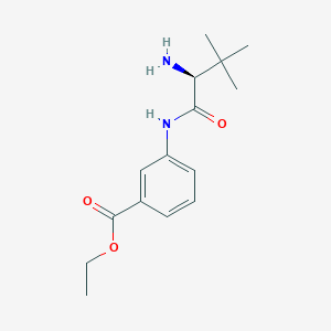 molecular formula C15H22N2O3 B13910935 ethyl 3-[[(2S)-2-amino-3,3-dimethylbutanoyl]amino]benzoate 