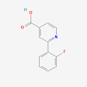 molecular formula C12H8FNO2 B1391095 2-(2-氟苯基)异烟酸 CAS No. 924645-91-0