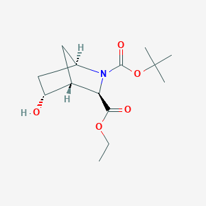 O2-tert-butyl O3-ethyl (1R,3R,4R,5R)-5-hydroxy-2-azabicyclo[2.2.1]heptane-2,3-dicarboxylate