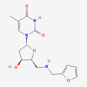 molecular formula C15H19N3O5 B13910961 1-[(2R,4S,5R)-5-[(furan-2-ylmethylamino)methyl]-4-hydroxyoxolan-2-yl]-5-methylpyrimidine-2,4-dione 