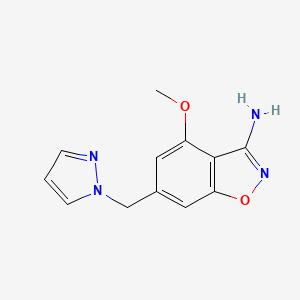 4-Methoxy-6-(pyrazol-1-ylmethyl)-1,2-benzoxazol-3-amine