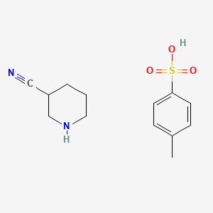 4-Methylbenzene-1-sulfonic acid;piperidine-3-carbonitrile