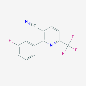 molecular formula C13H6F4N2 B1391099 2-(3-Fluorophenyl)-6-(trifluoromethyl)nicotinonitrile CAS No. 935520-42-6
