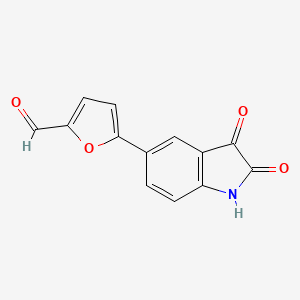 molecular formula C13H7NO4 B13910993 5-(2,3-Dioxo-2,3-dihydro-1H-indol-5-yl)-2-furaldehyde 