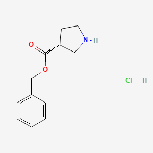 molecular formula C12H16ClNO2 B13910995 Benzyl (R)-pyrrolidine-3-carboxylate hydrochloride 