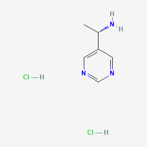 molecular formula C6H11Cl2N3 B13911024 (1S)-1-pyrimidin-5-ylethanamine;dihydrochloride 