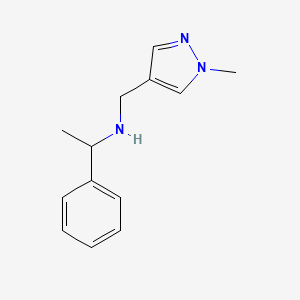 n-((1-Methyl-1h-pyrazol-4-yl)methyl)-1-phenylethan-1-amine