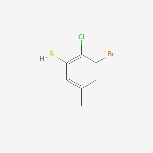 molecular formula C7H6BrClS B13911039 3-Bromo-2-chloro-5-methylthiophenol 