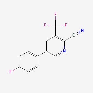 5-(4-Fluorophenyl)-3-(trifluoromethyl)picolinonitrile