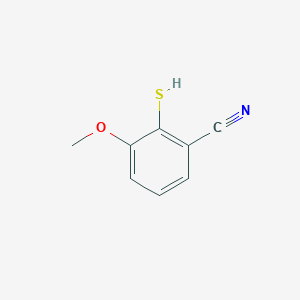 molecular formula C8H7NOS B13911052 2-Mercapto-3-methoxybenzonitrile CAS No. 88791-24-6