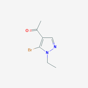 molecular formula C7H9BrN2O B13911053 1-(5-bromo-1-ethyl-1H-pyrazol-4-yl)Ethanone 