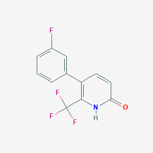 molecular formula C12H7F4NO B1391106 5-(3-Fluorophenyl)-6-(trifluoromethyl)pyridin-2-ol CAS No. 1214329-19-7