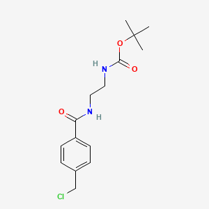 molecular formula C15H21ClN2O3 B13911063 tert-Butyl (2-(4-(chloromethyl)benzamido)ethyl)carbamate 